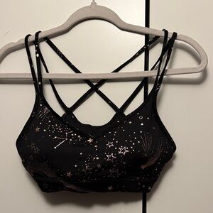 Old navy Black Starry Women's Sports Bra